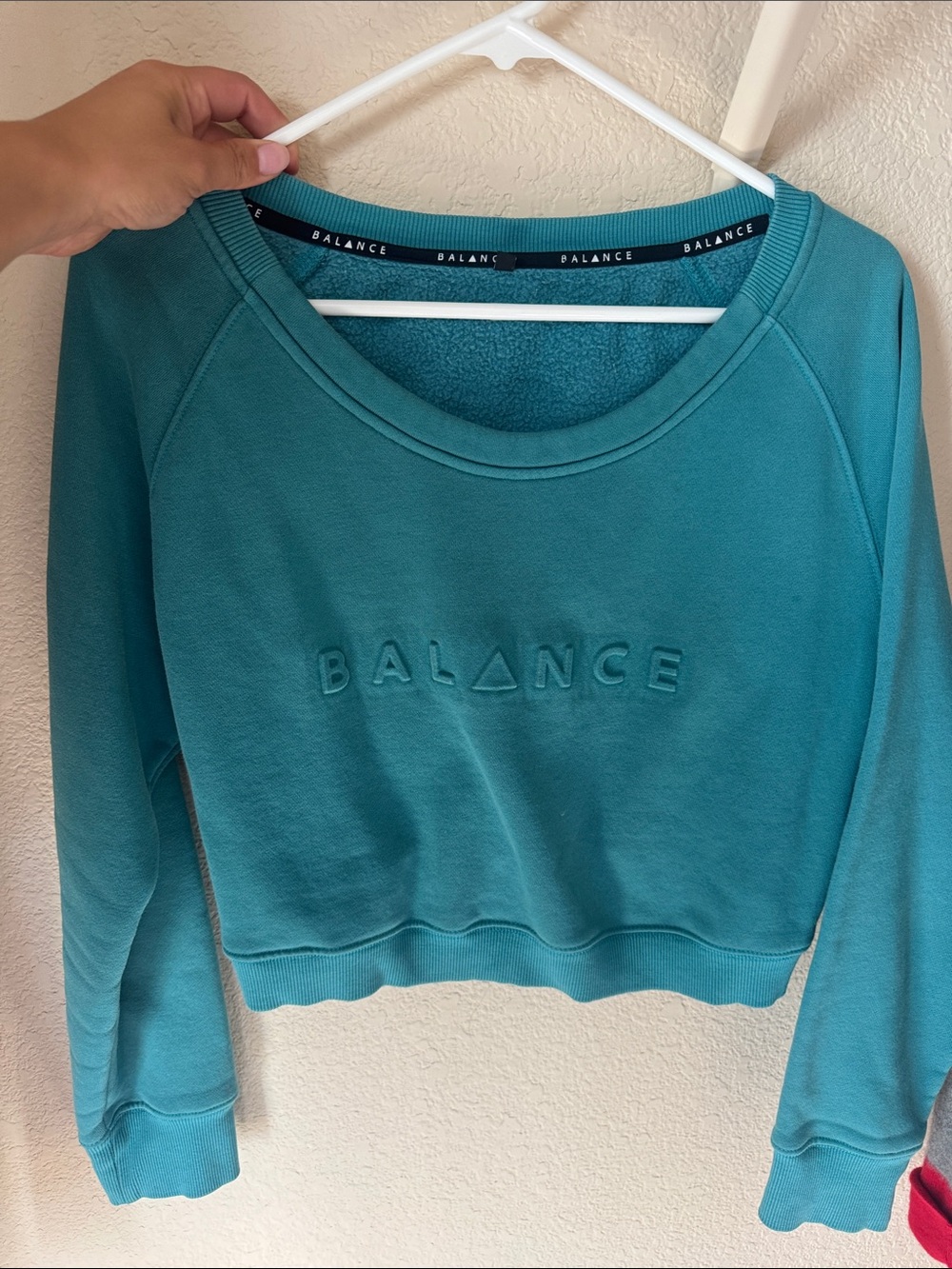 Balance Athletica Teal Cropped Sweatshirt